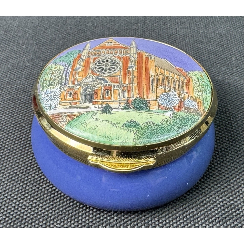 VTG 1991 Staffordshire Enamels Henry M. Cannon Memorial Chapel Trinket Box